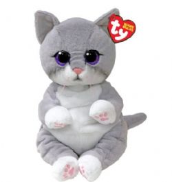 PELUCHE TY BEANIE BELLIES - MORGAN LE CHAT GRIS MÉDIUM 12